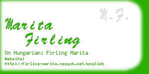marita firling business card